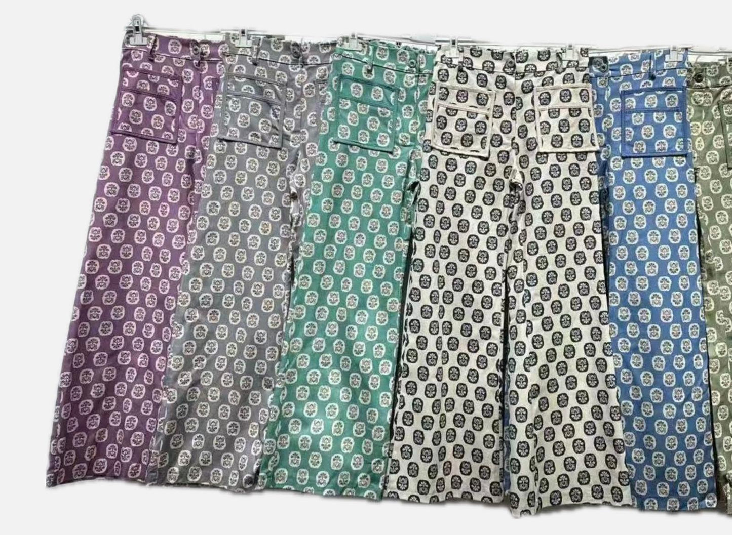 PANTALON FLORAL AZUL