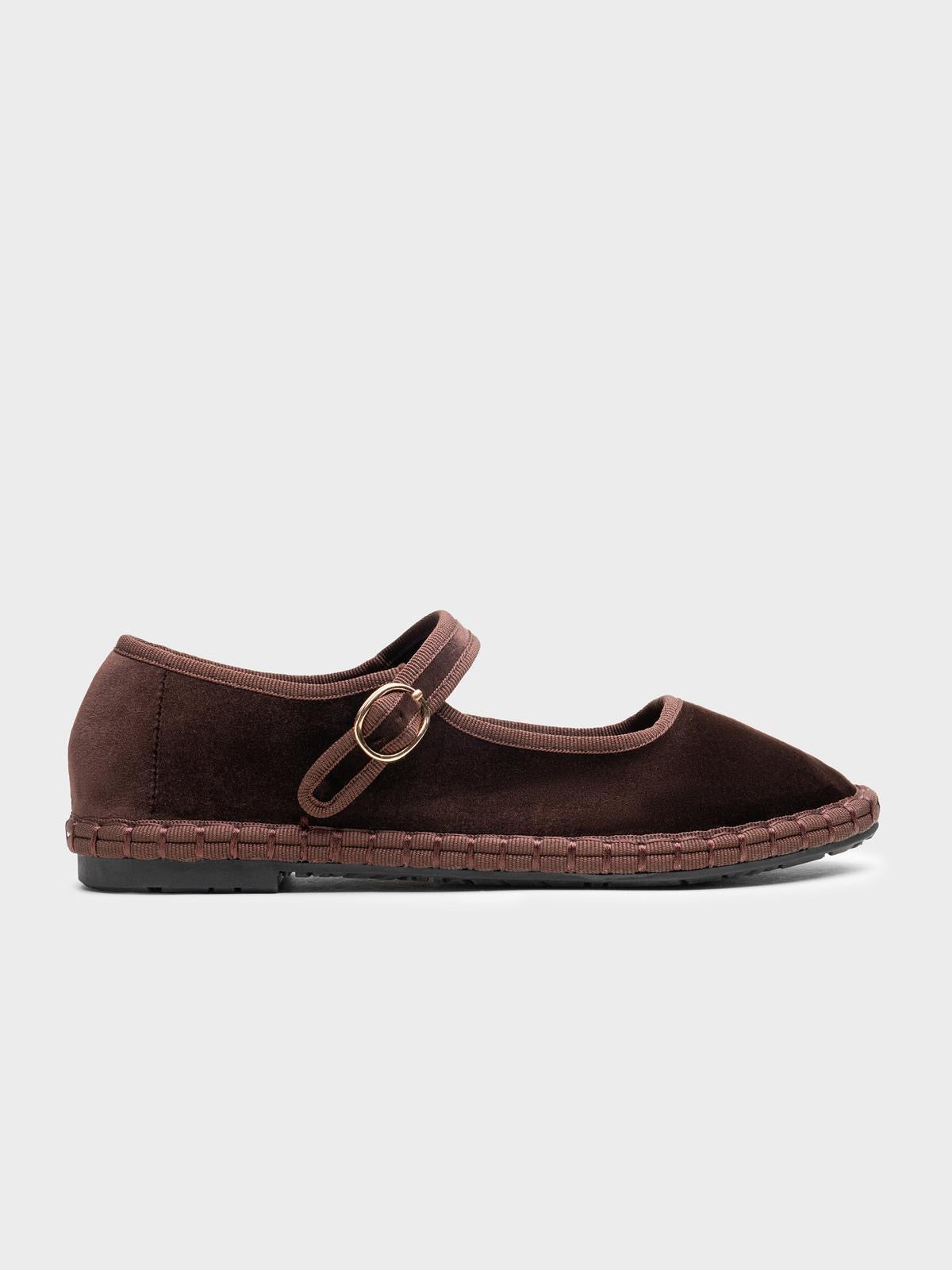 MERCEDITAS VELVET HEBILLA BROWN