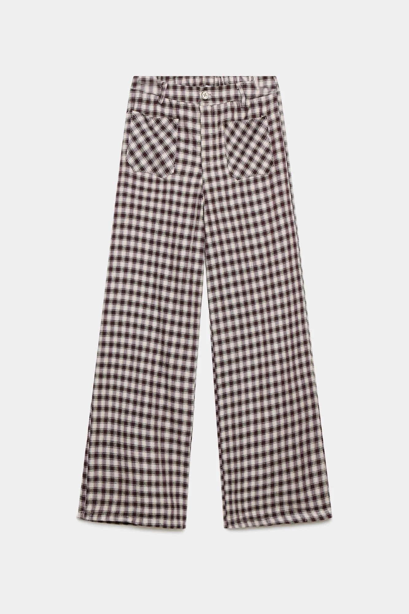 PANTALÓN VICHY TEEN BURDEOS