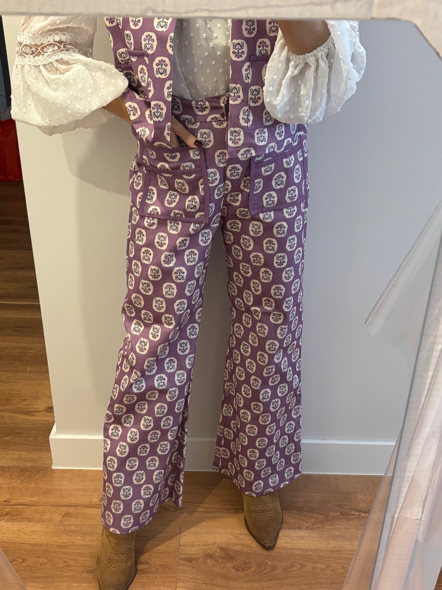 PANTALON FLORAL AZUL