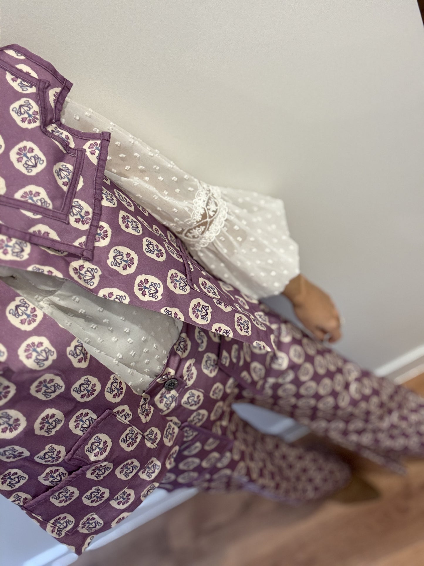 PANTALON FLORAL AZUL