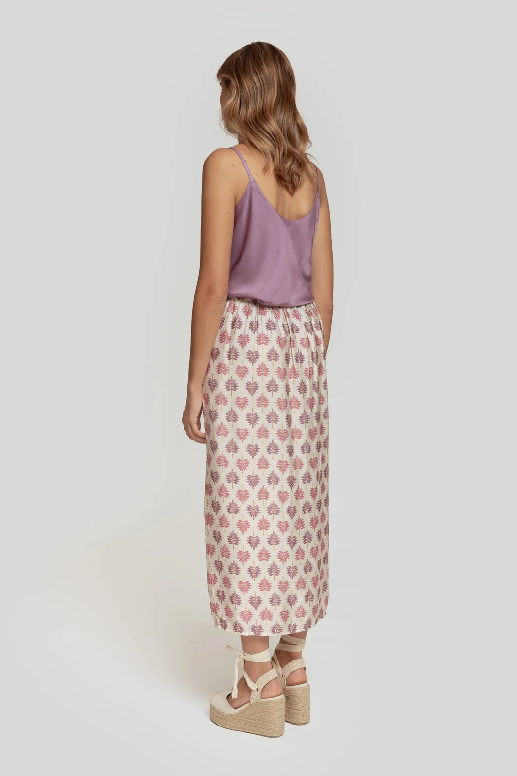 FALDA RAMAS BEIGE