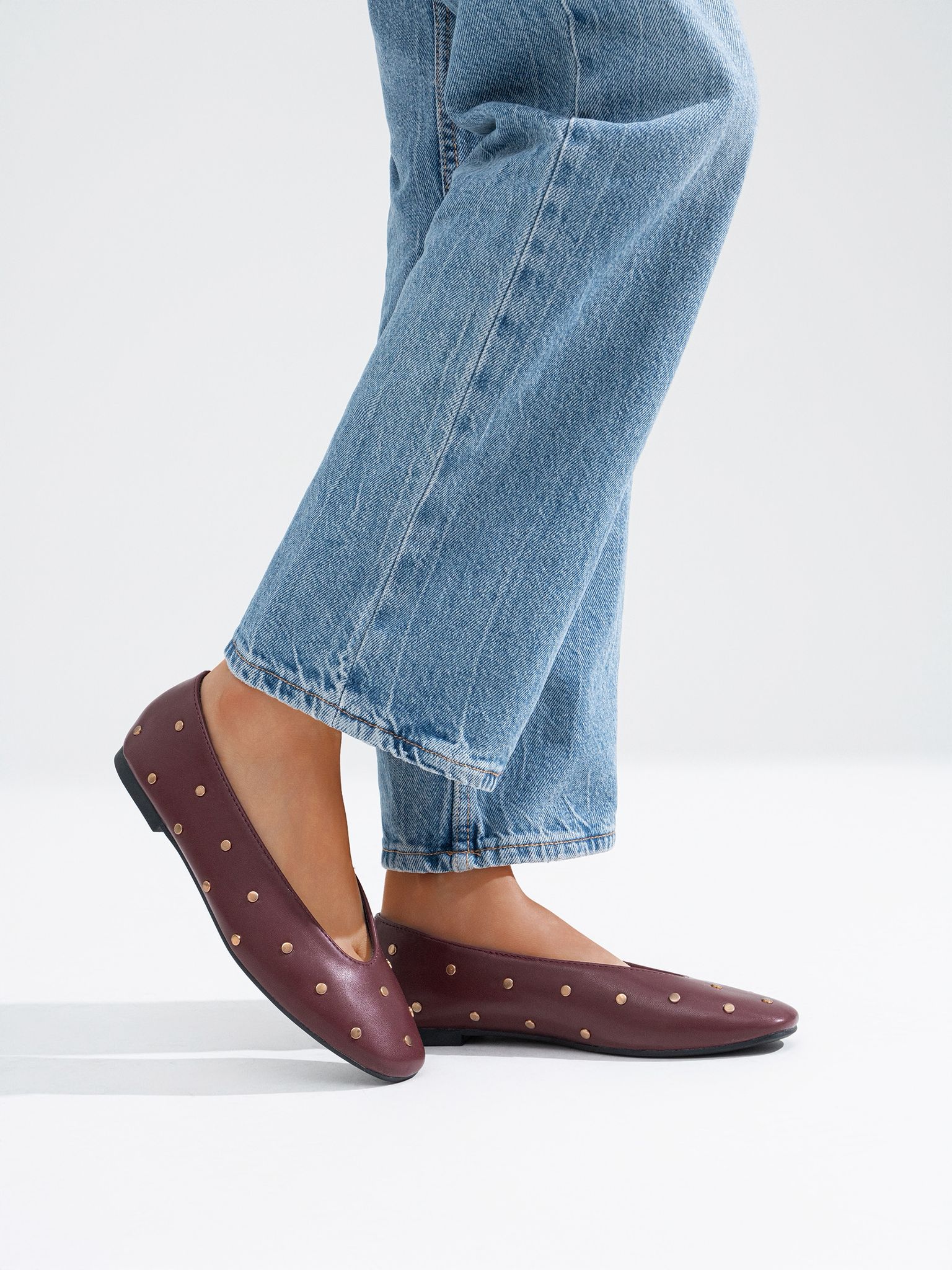 BAILARINAS TACHUELAS BURDEOS