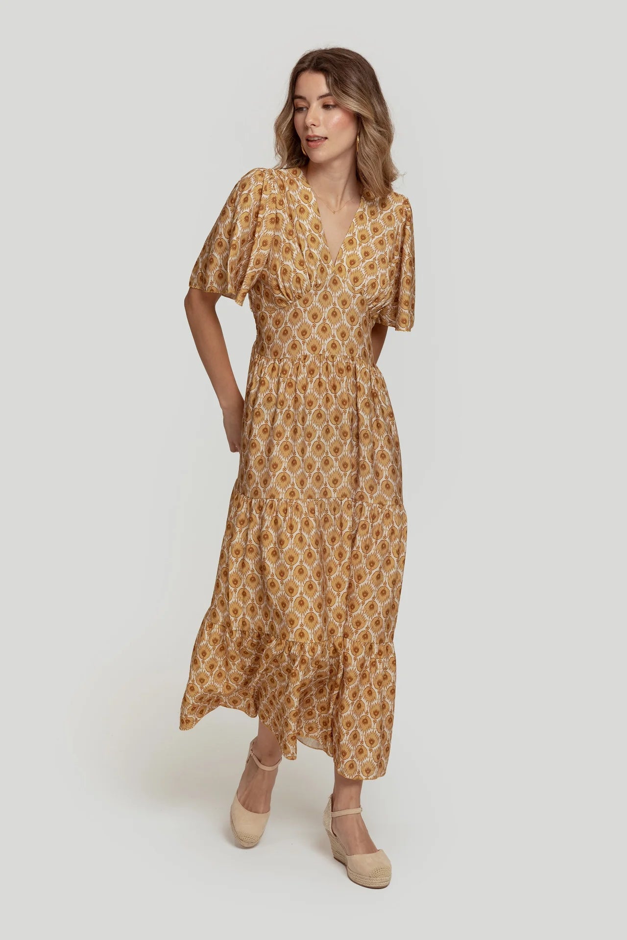 VESTIDO ISLA GOMERA MOSTAZA