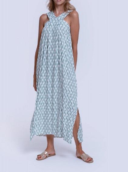 VESTIDO ZIGZAG AZUL