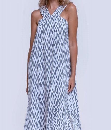 VESTIDO ZIGZAG AZUL