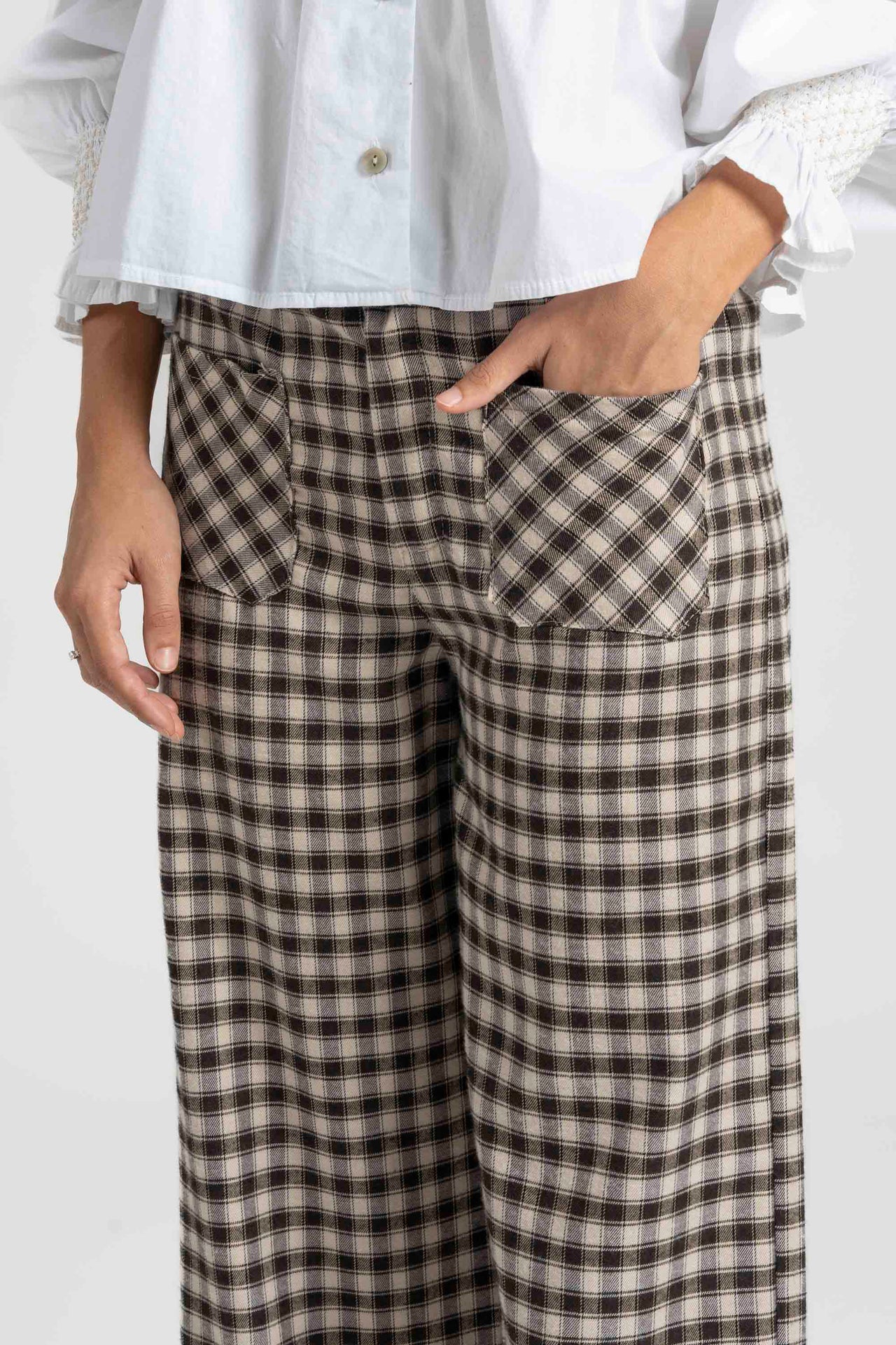 PANTALÓN VICHY TEEN MARRÓN
