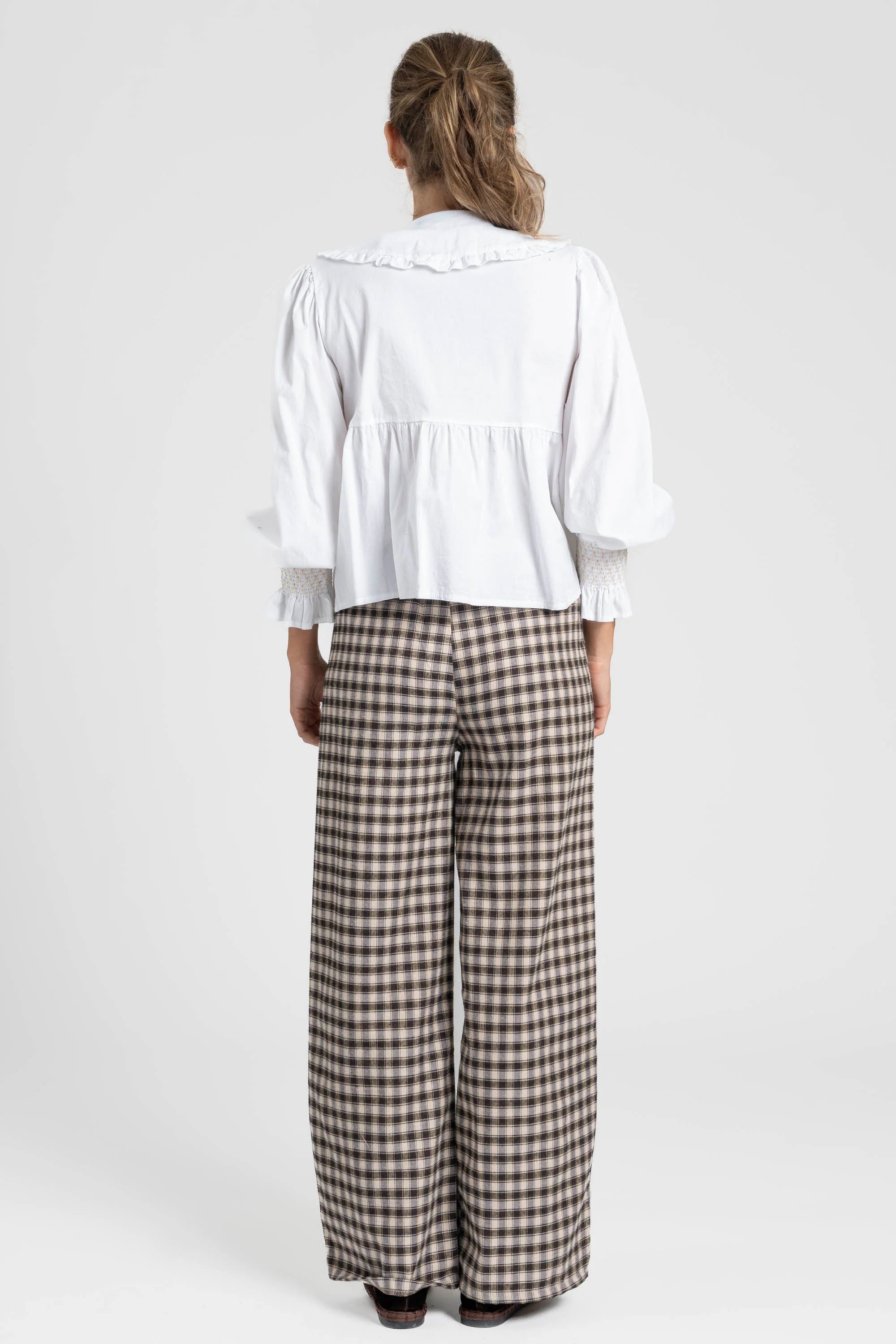PANTALÓN VICHY TEEN MARRÓN