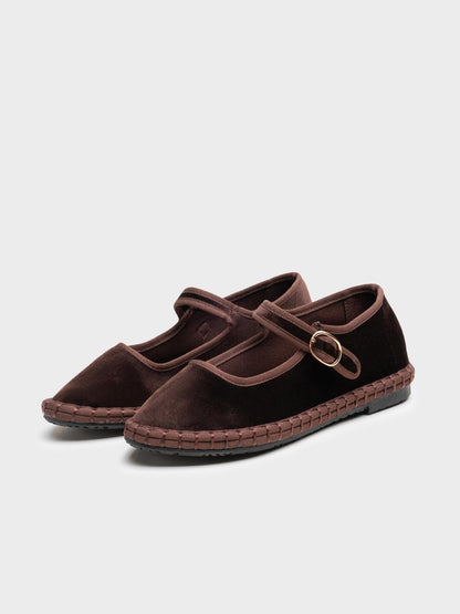 MERCEDITAS VELVET HEBILLA BROWN