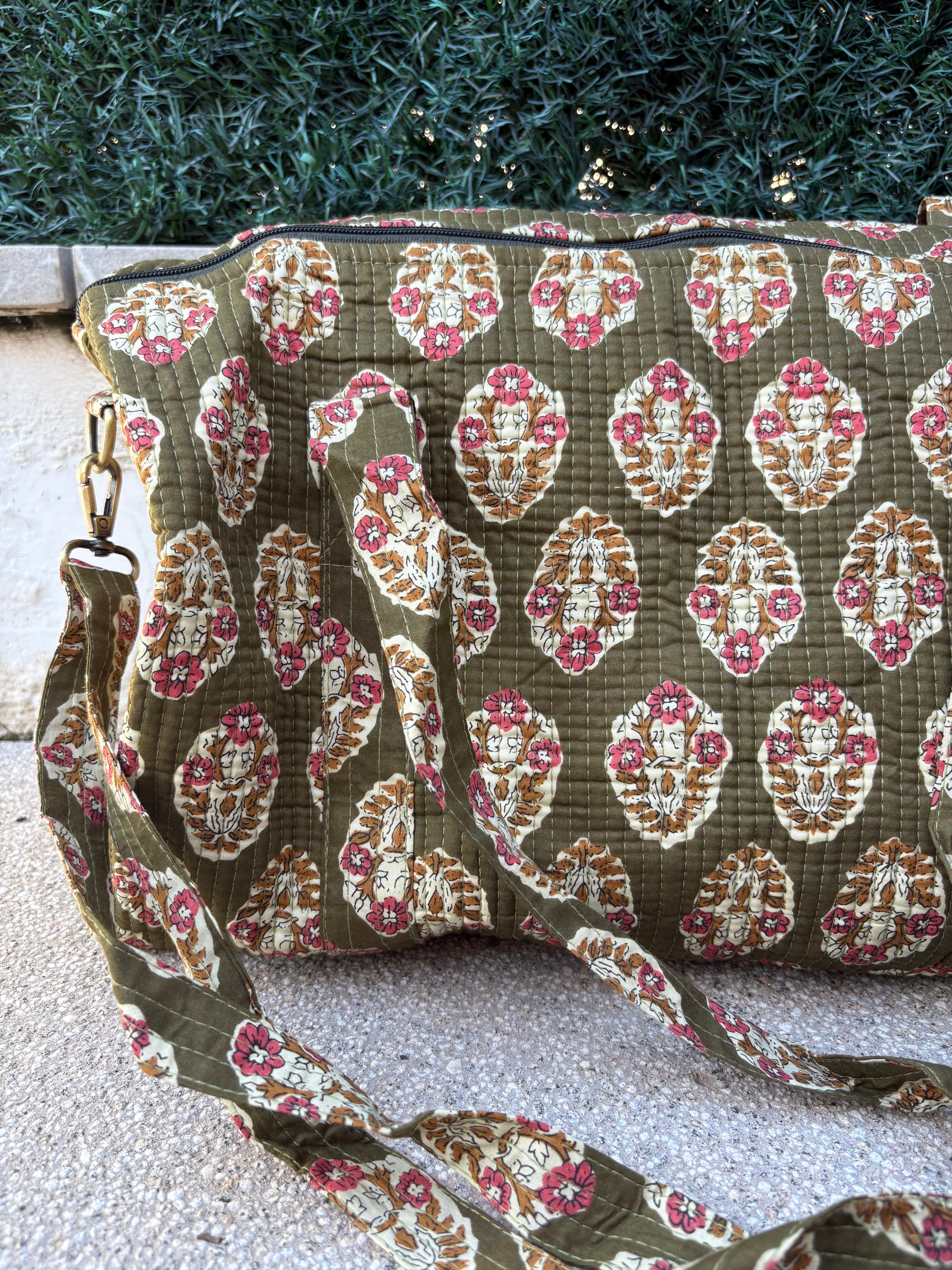 BOLSA VIAJE VERDE CAQUI