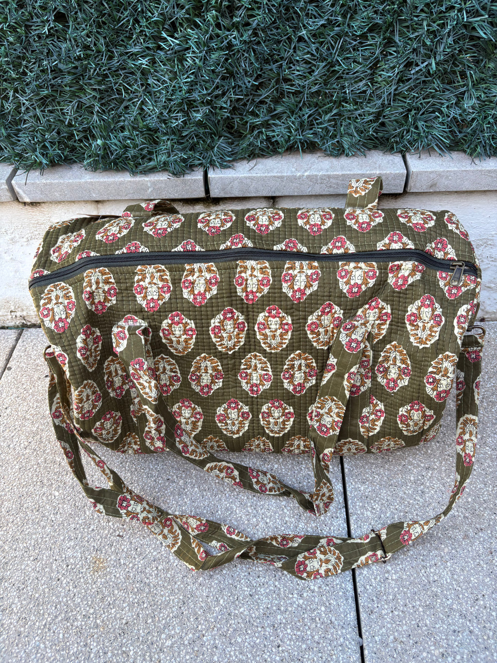 BOLSA VIAJE VERDE CAQUI