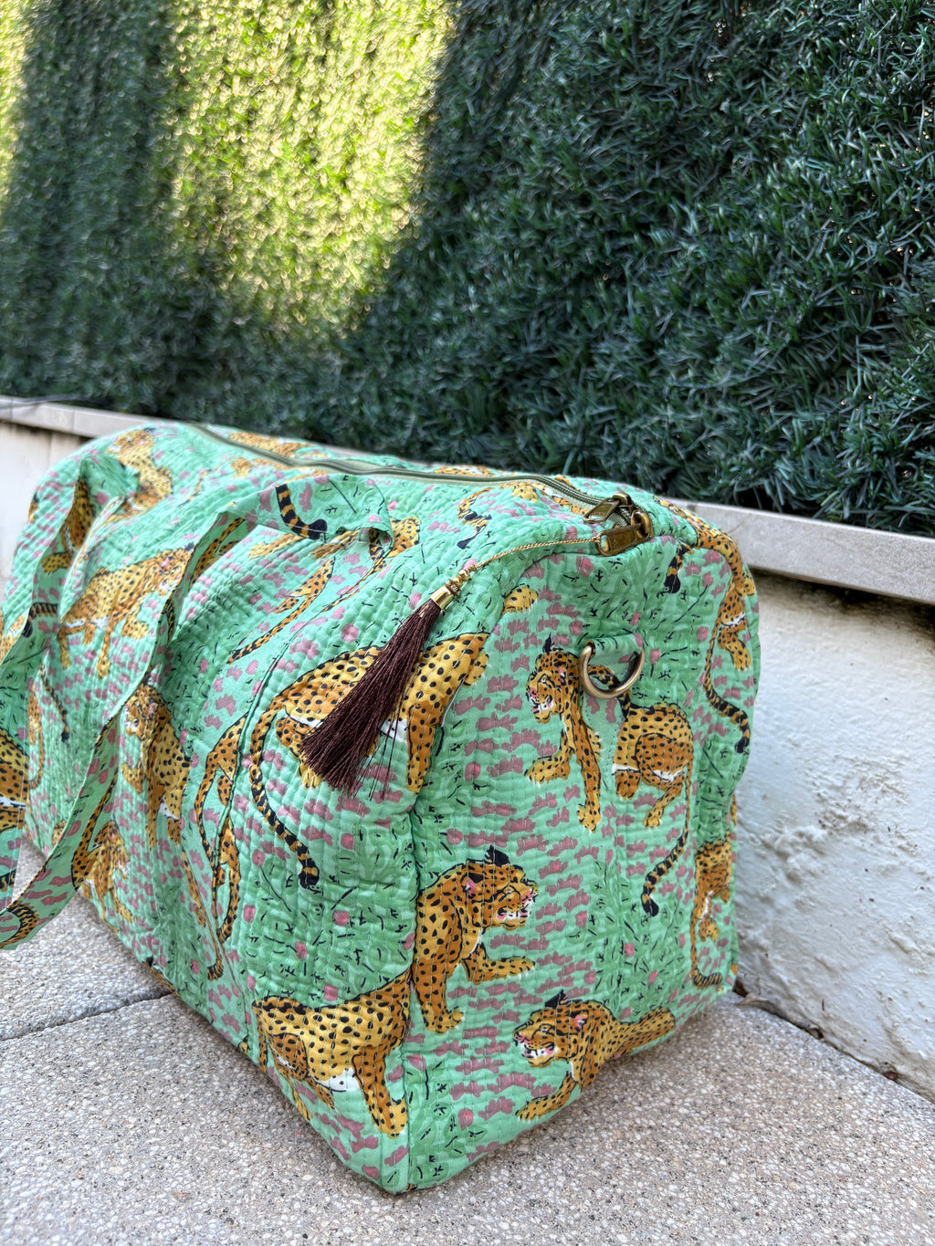 BOLSA VIAJE LEOPARDO VERDE