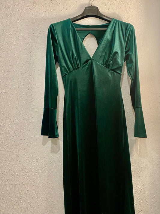 VESTIDO TERCIOPELO VERDE