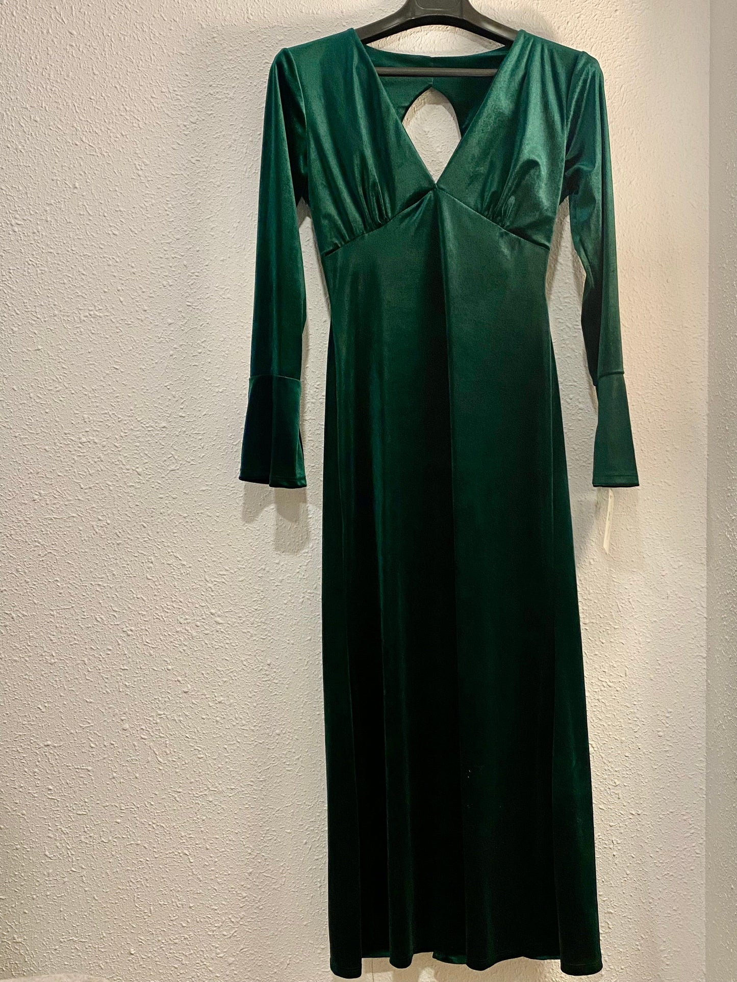 VESTIDO TERCIOPELO VERDE