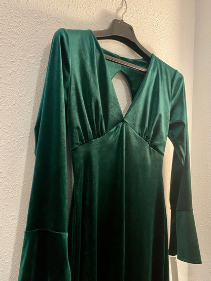 VESTIDO TERCIOPELO VERDE