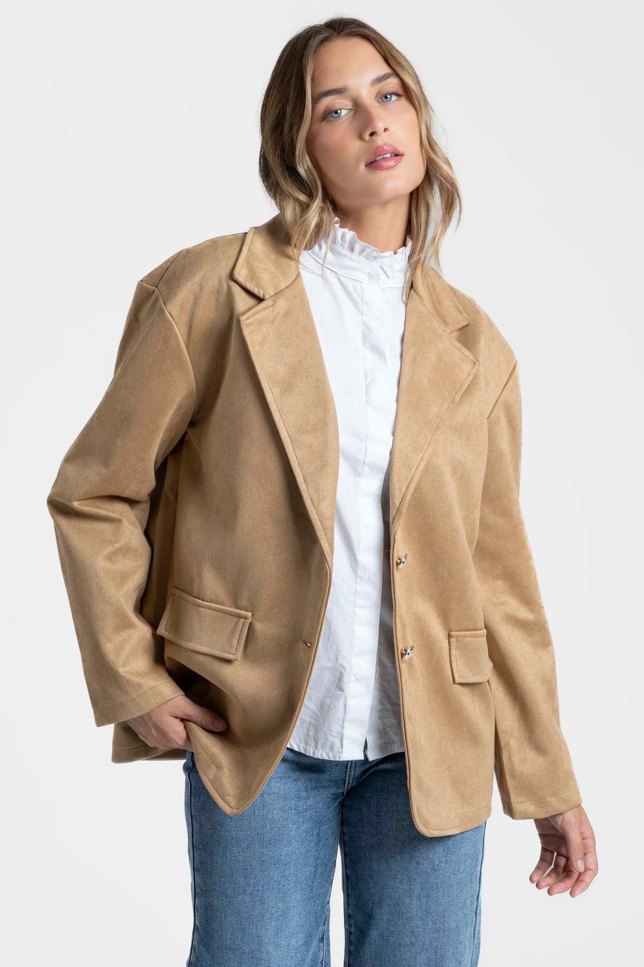 CHAQUETA ANTE MARRÓN