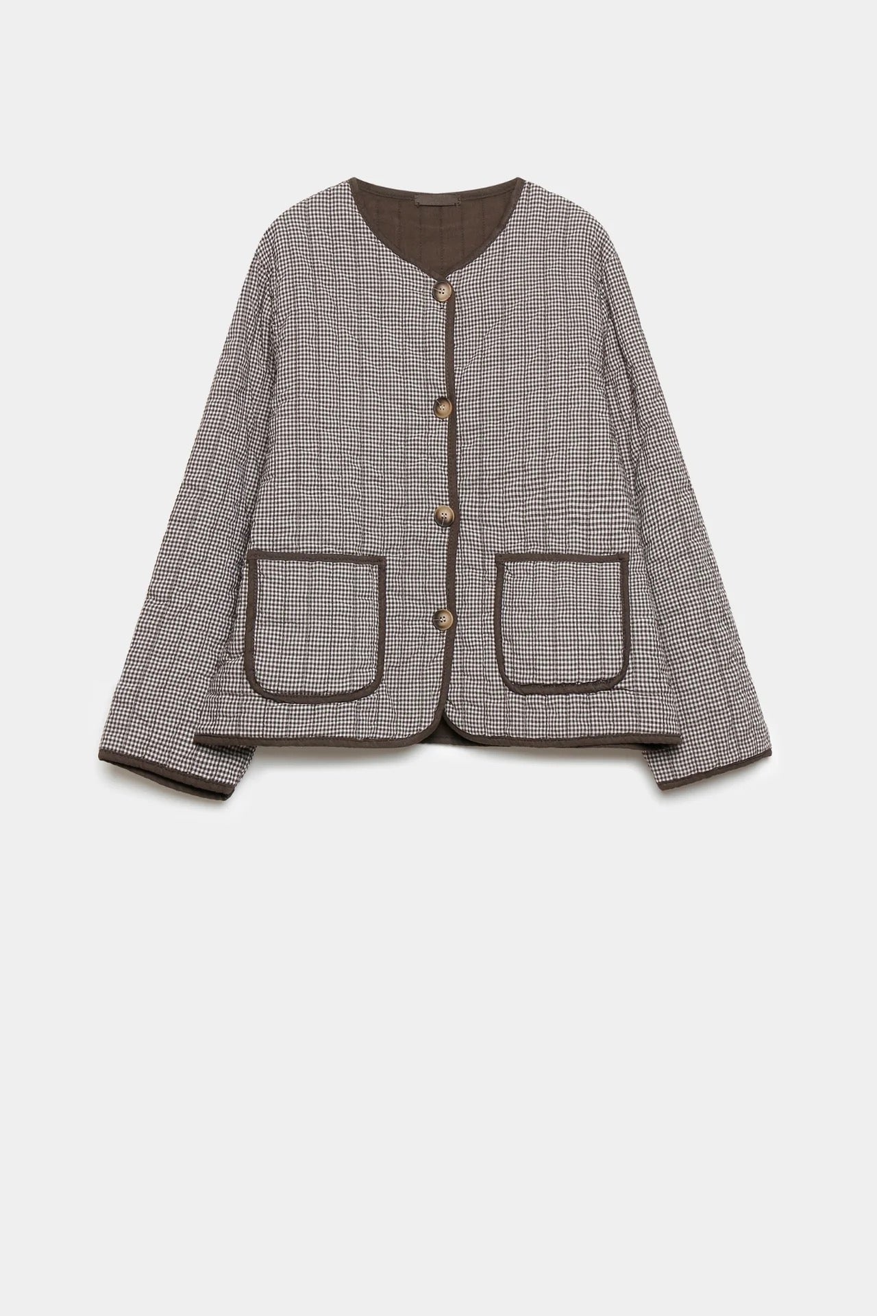 CHAQUETA CUADROS MARRÓN