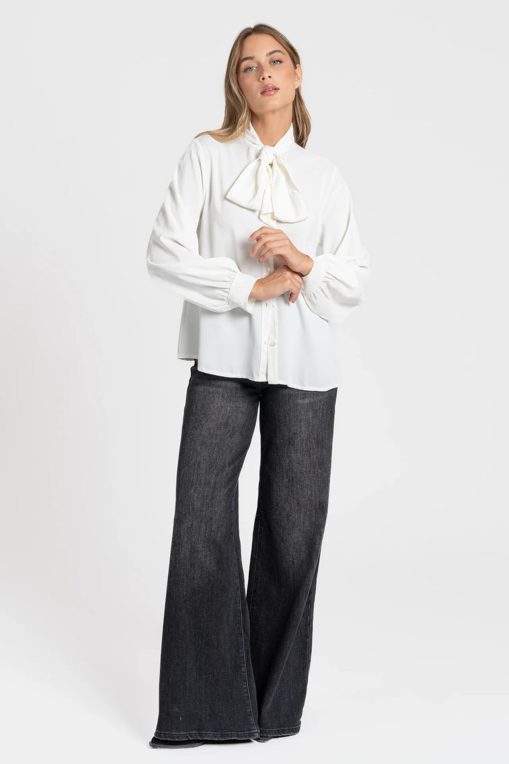 BLUSA LAZO LISA BLANCA