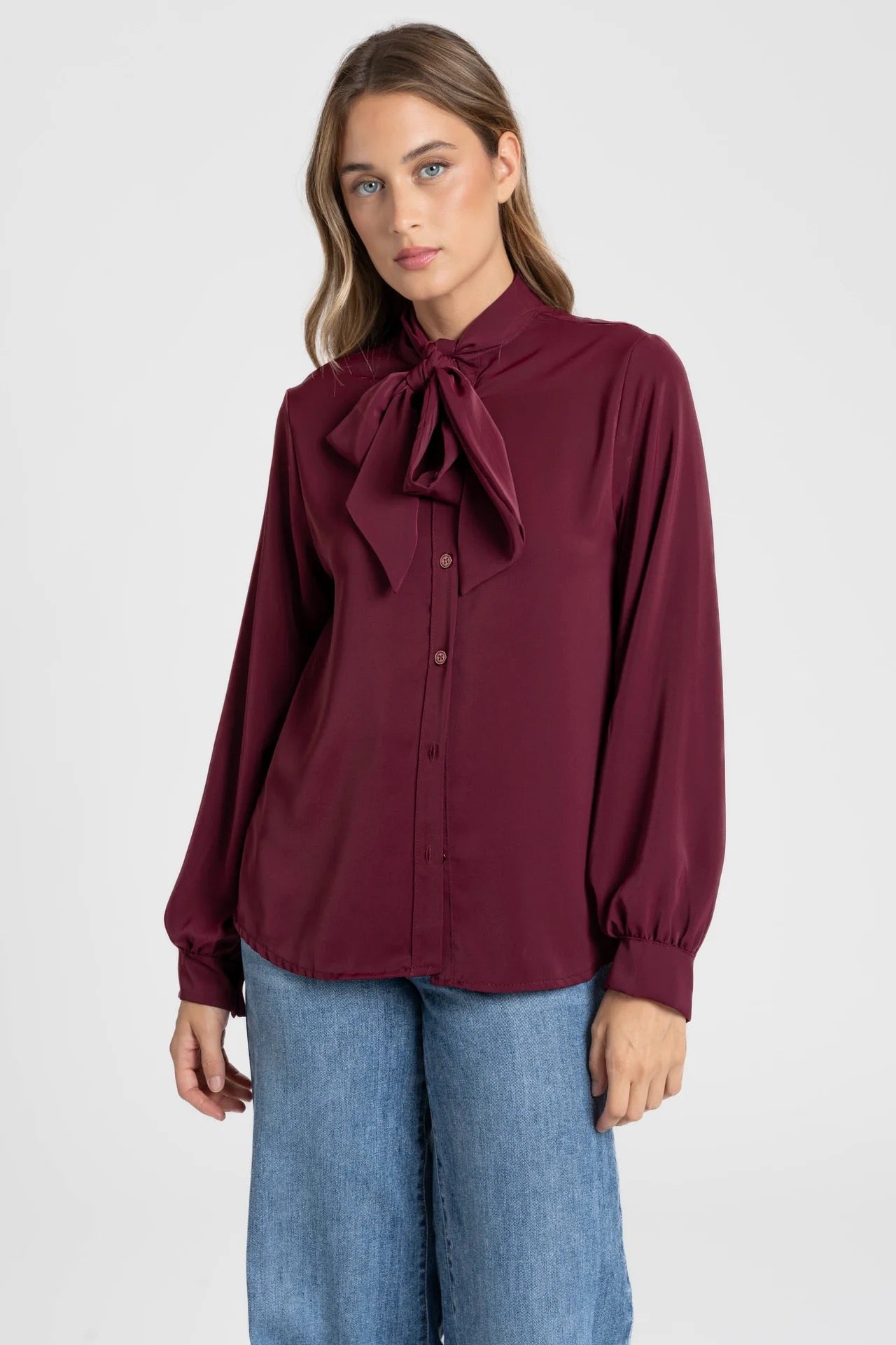 BLUSA LAZO LISA BURDEOS