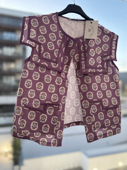 CHALECO FLORAL ROSA