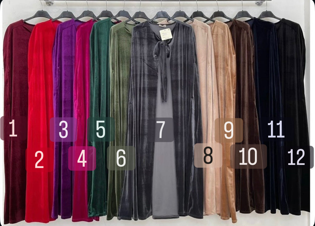 CAPA LARGA LAZO TERCIOPELO