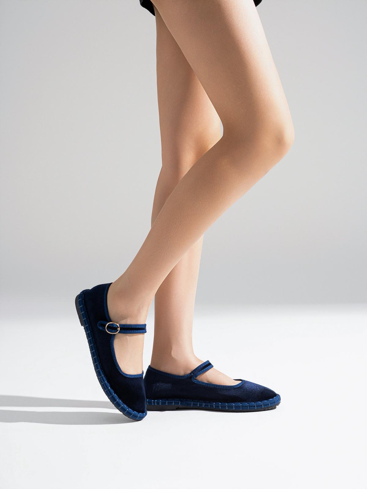 MERCEDITAS VELVET HEBILLA BLUE