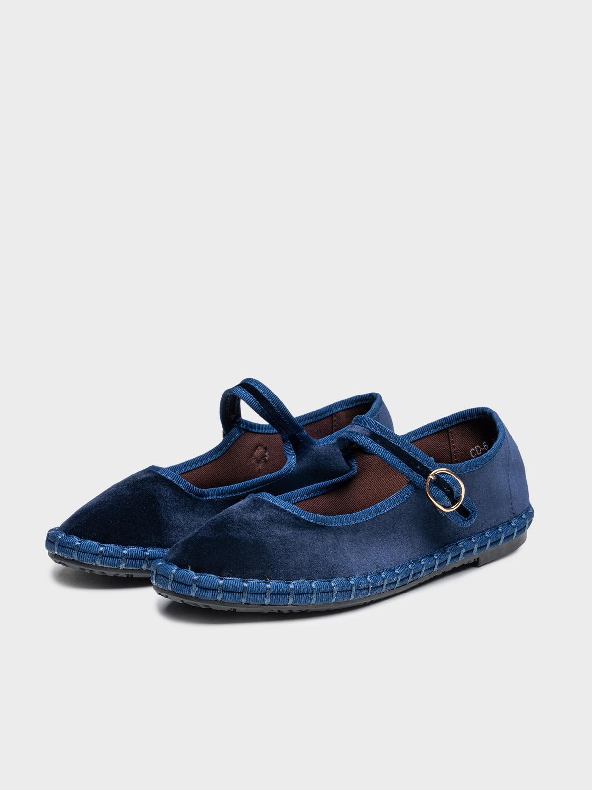 MERCEDITAS VELVET HEBILLA BLUE