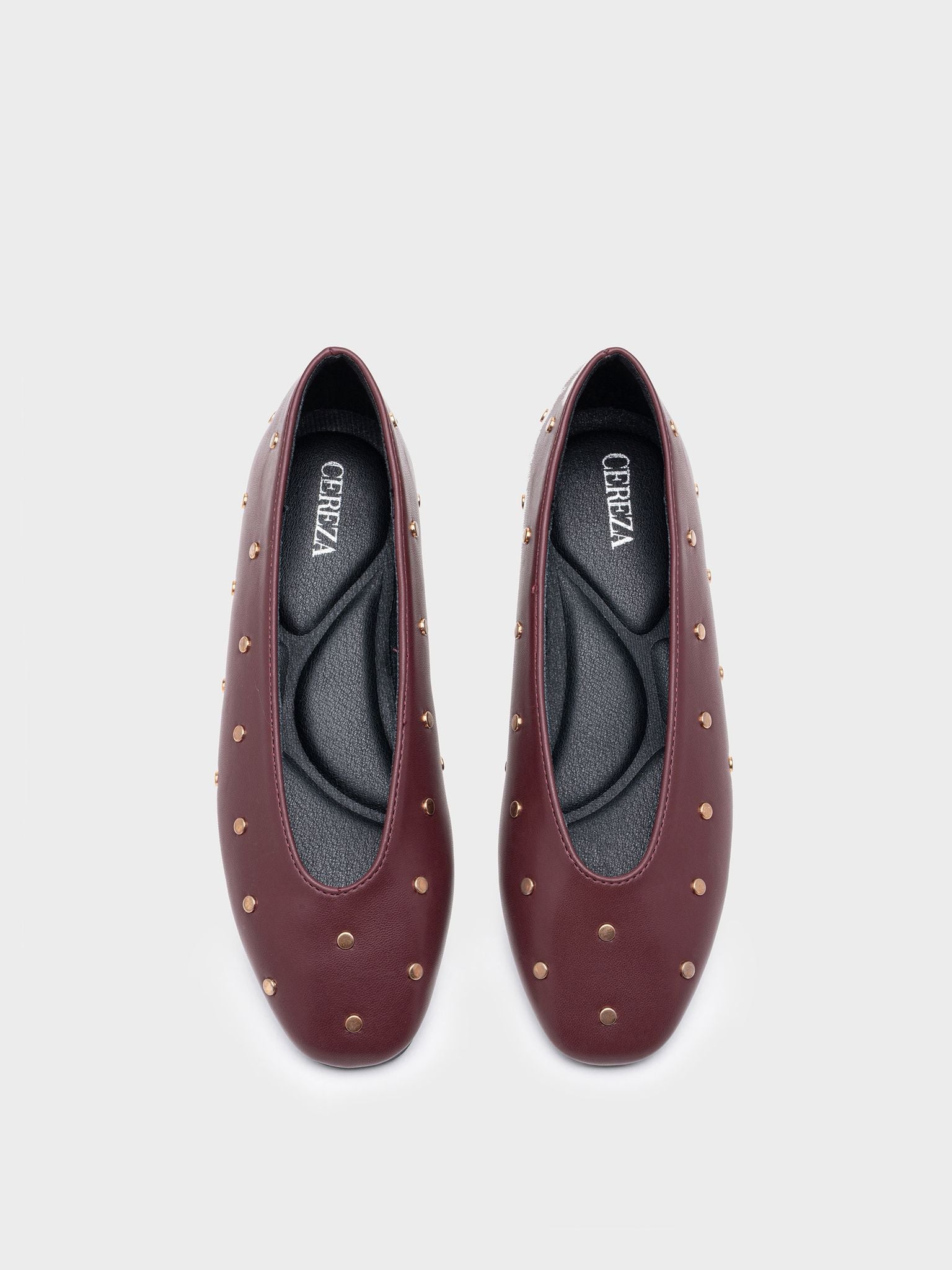 BAILARINAS TACHUELAS BURDEOS